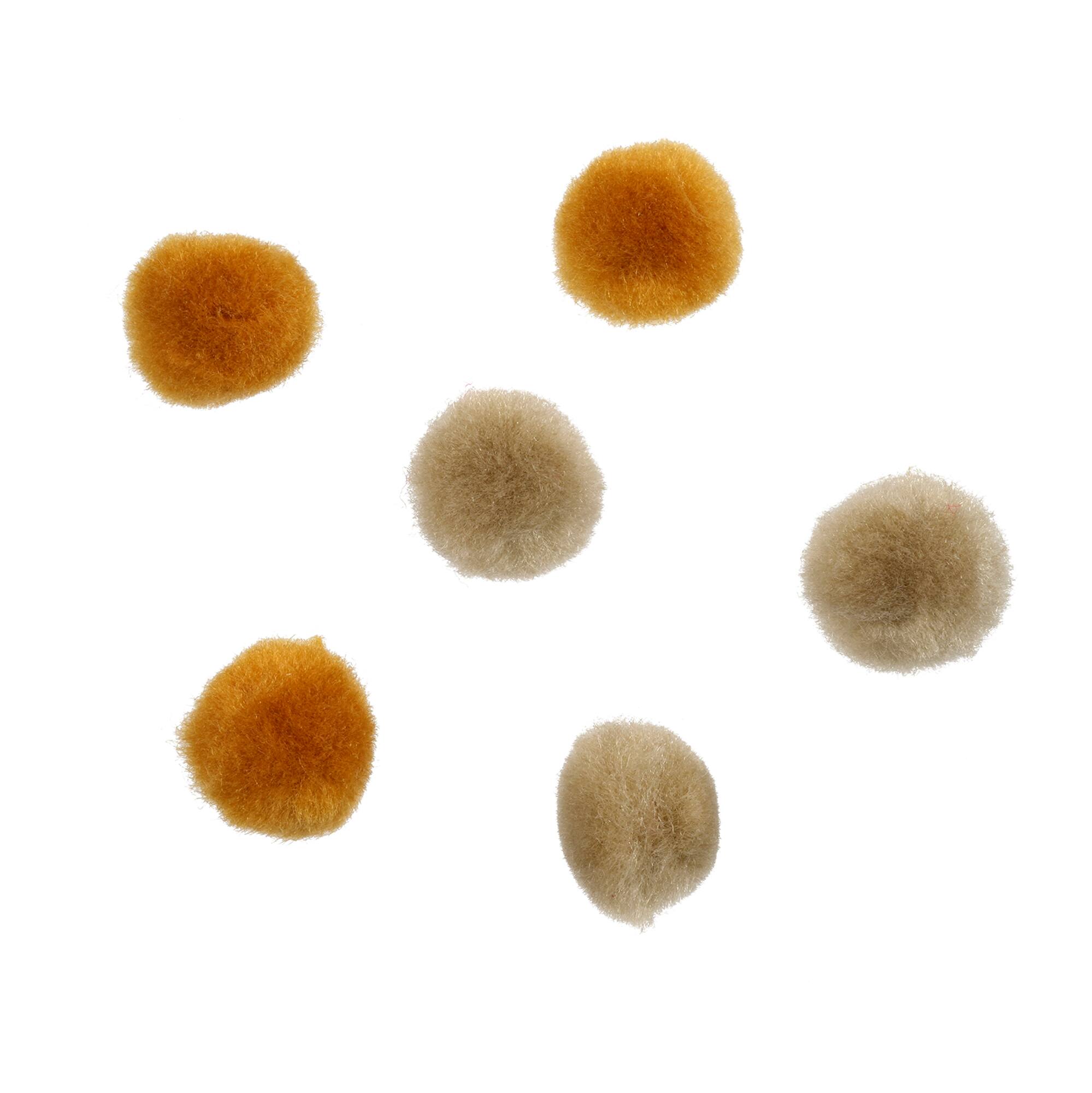 Mixed Brown Pom Poms by Creatology™, 65ct.